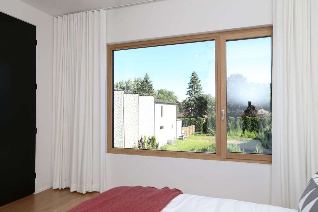 uPVC wooden finish window